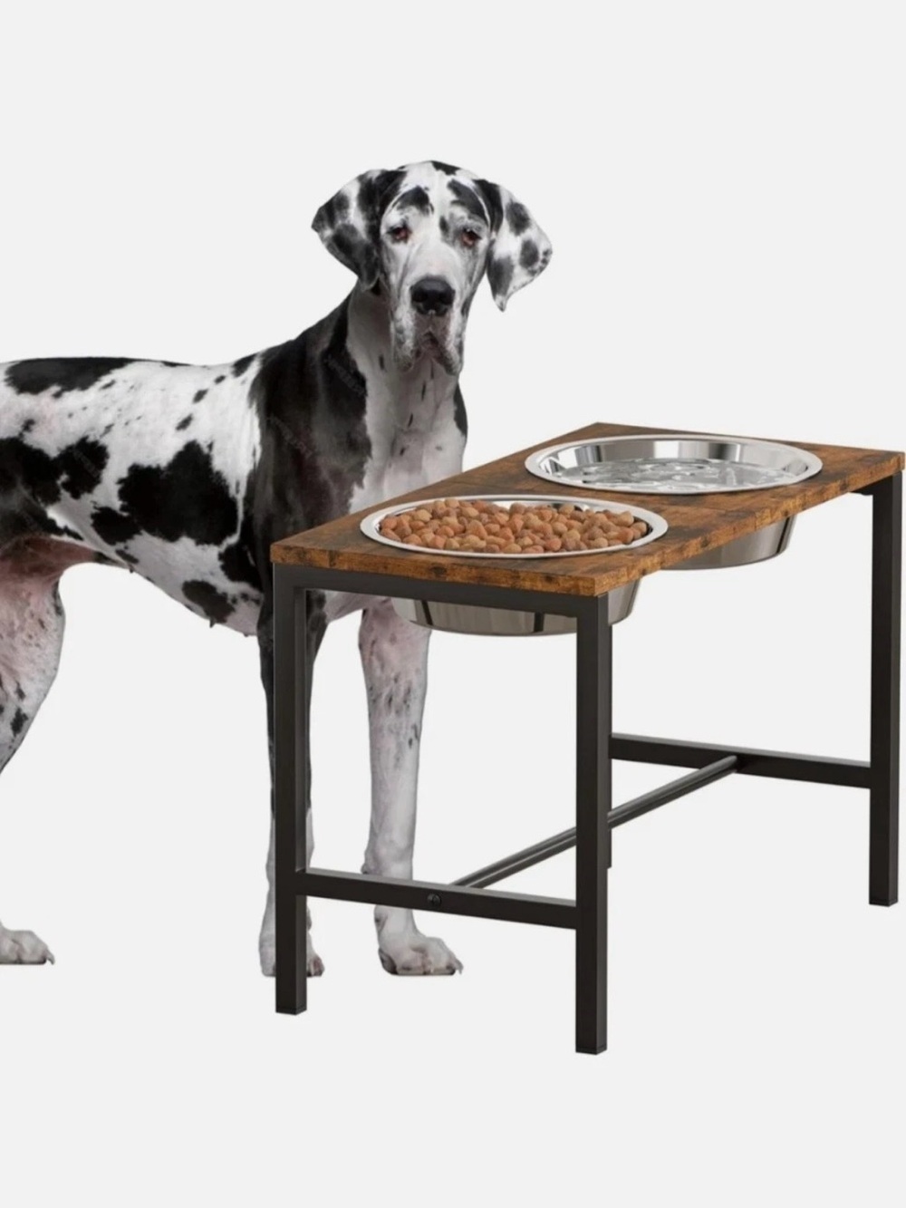 Piskyet Extra Large Elevated Dog Bowls Metal Raised Dog Bowl Stand 2 XLarge bowl